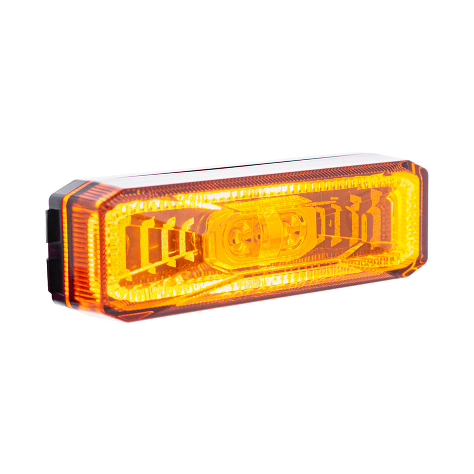 10 LED Rectangular Abyss Clearance/Marker Light (Amber LEDs/Amber Lens or Red LEDs/Red Lens)