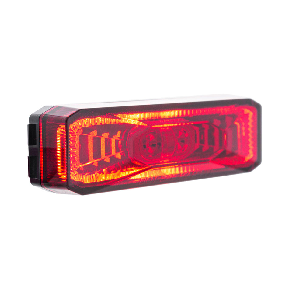 10 LED Rectangular Abyss Clearance/Marker Light (Amber LEDs/Amber Lens or Red LEDs/Red Lens)