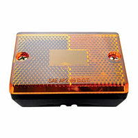 United Pacific - Rectangular Clearance/Marker Light w/ Reflex Lens (Amber or Black Base)