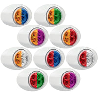 United Pacific - 4 LED Double Fury Clearance/Marker Light w Clear Lens (Various LED Colors)