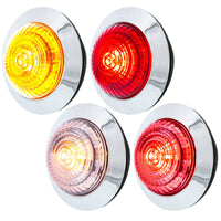 6 LED 1-1/4" Dual Function Clearance/Marker Light - Amber LED or Red LED (Colored or Clear Lens)