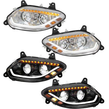 Chrome or Black 86 LED Headlight For 2018-2024 International LT (Driver or Passenger Side)
