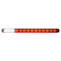 17" 27 LED Low Profile Stop, Turn & Tail Light Bar w/ Back-Up Light - Red & White LEDs (Red or Clear Lens)