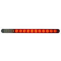 17" 27 LED Low Profile Stop, Turn & Tail Light Bar w/ Back-Up Light - Red & White LEDs (Red or Clear Lens)