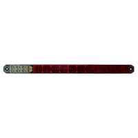 17" 27 LED Low Profile Stop, Turn & Tail Light Bar w/ Back-Up Light - Red & White LEDs (Red or Clear Lens)