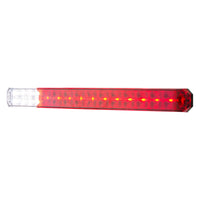 17" 27 LED Low Profile Stop, Turn & Tail Light Bar w/ Back-Up Light - Red & White LEDs (Red or Clear Lens)