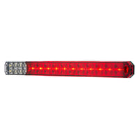 17" 27 LED Low Profile Stop, Turn & Tail Light Bar w/ Back-Up Light - Red & White LEDs (Red or Clear Lens)