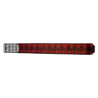 17" 27 LED Low Profile Stop, Turn & Tail Light Bar w/ Back-Up Light - Red & White LEDs (Red or Clear Lens)