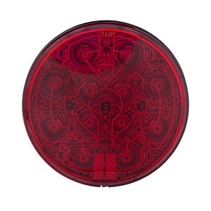 12 LED 4" Round Stop, Turn & Tail Light w/ Heated Lens - Red LEDs (Red or Clear Lens) or Amber LEDs/Amber Lens