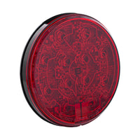12 LED 4" Round Stop, Turn & Tail Light w/ Heated Lens - Red LEDs (Red or Clear Lens) or Amber LEDs/Amber Lens