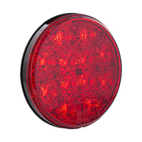 12 LED 4" Round Stop, Turn & Tail Light w/ Heated Lens - Red LEDs (Red or Clear Lens) or Amber LEDs/Amber Lens