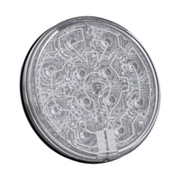 12 LED 4" Round Stop, Turn & Tail Light w/ Heated Lens - Red LEDs (Red or Clear Lens) or Amber LEDs/Amber Lens