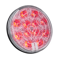 12 LED 4" Round Stop, Turn & Tail Light w/ Heated Lens - Red LEDs (Red or Clear Lens) or Amber LEDs/Amber Lens