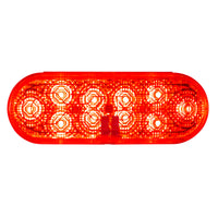 10 LED 6" Oval Stop, Turn & Tail Light w/ Heated Lens (Red LEDs/Red Lens or Amber LEDs/Amber Lens)