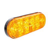 10 LED 6" Oval Stop, Turn & Tail Light w/ Heated Lens (Red LEDs/Red Lens or Amber LEDs/Amber Lens)