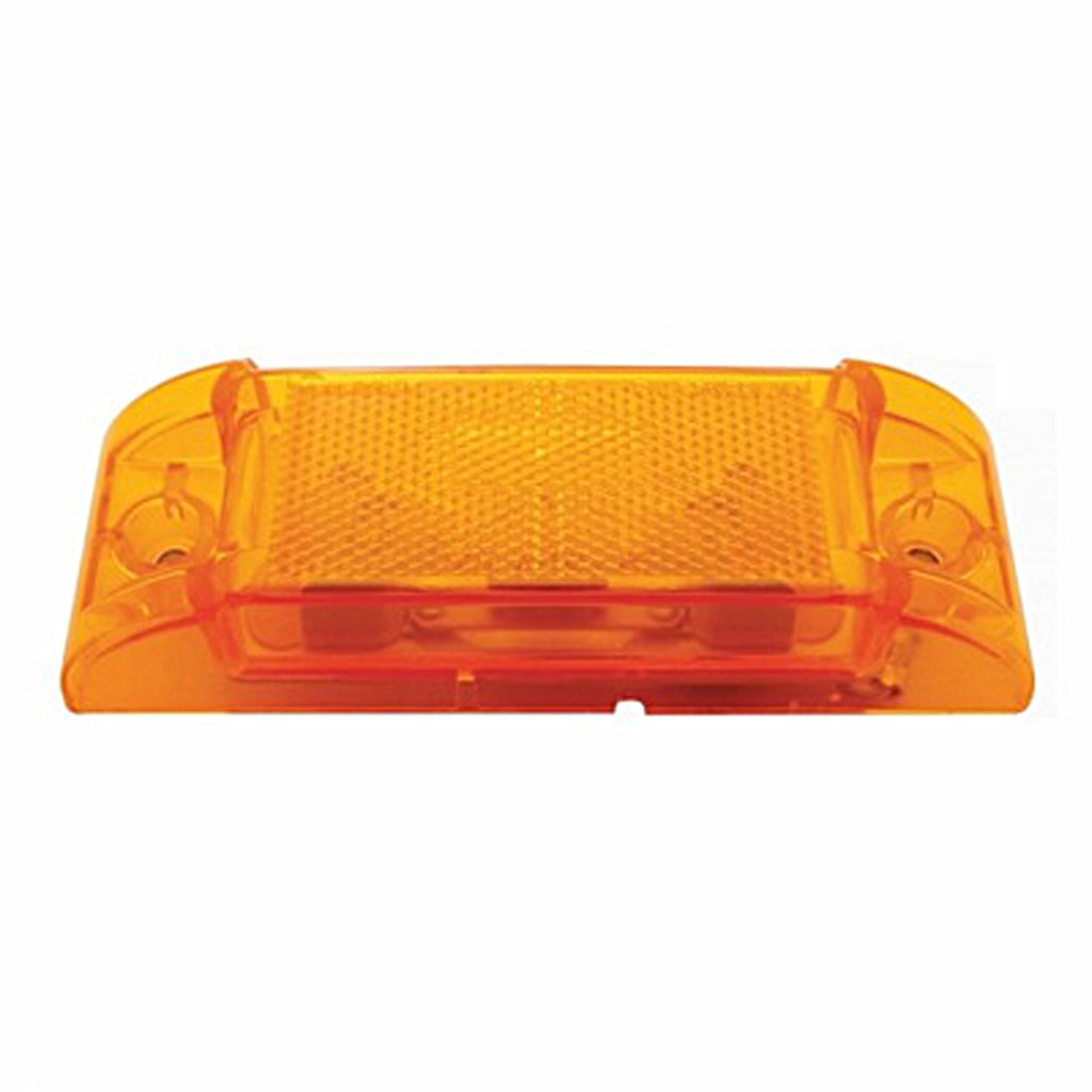 Rectangular Clearance/Marker Light w/ Reflex Lens (Amber or Red Lens)