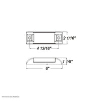 Rectangular Clearance/Marker Light w/ Reflex Lens (Amber or Red Lens)