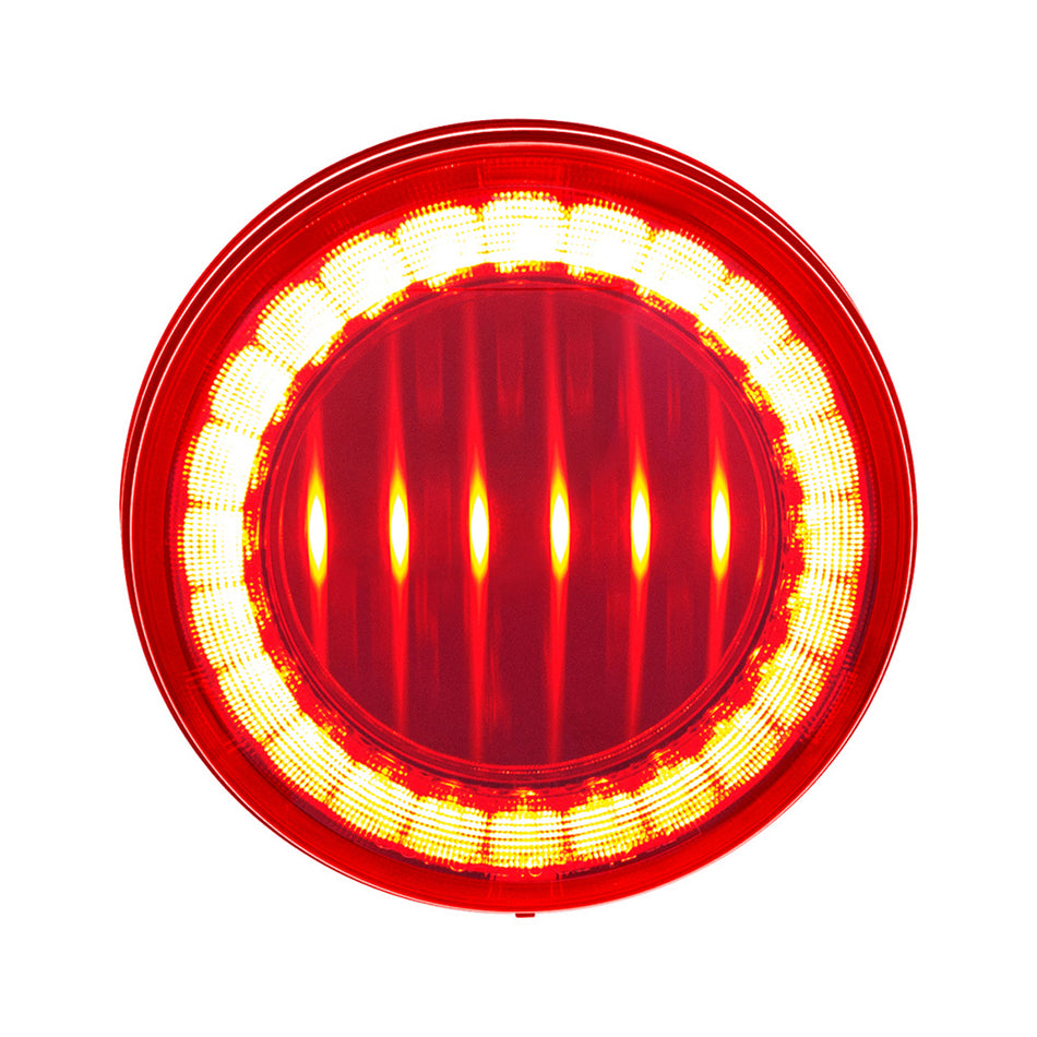 30 LED 4" Round Lumos Stop, Turn & Tail Light I-Series - Red, Amber or White LEDs (Red or Amber Lens)