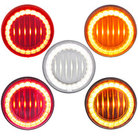 30 LED 4" Round Lumos Stop, Turn & Tail Light I-Series - Red, Amber or White LEDs (Red or Amber Lens)