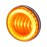 30 LED 4" Round Lumos Stop, Turn & Tail Light I-Series - Red, Amber or White LEDs (Red or Amber Lens)