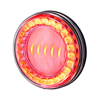 30 LED 4" Round Lumos Stop, Turn & Tail Light I-Series - Red, Amber or White LEDs (Red or Amber Lens)