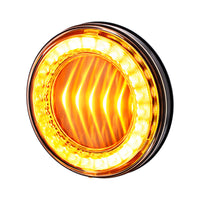 30 LED 4" Round Lumos Stop, Turn & Tail Light I-Series - Red, Amber or White LEDs (Red or Amber Lens)
