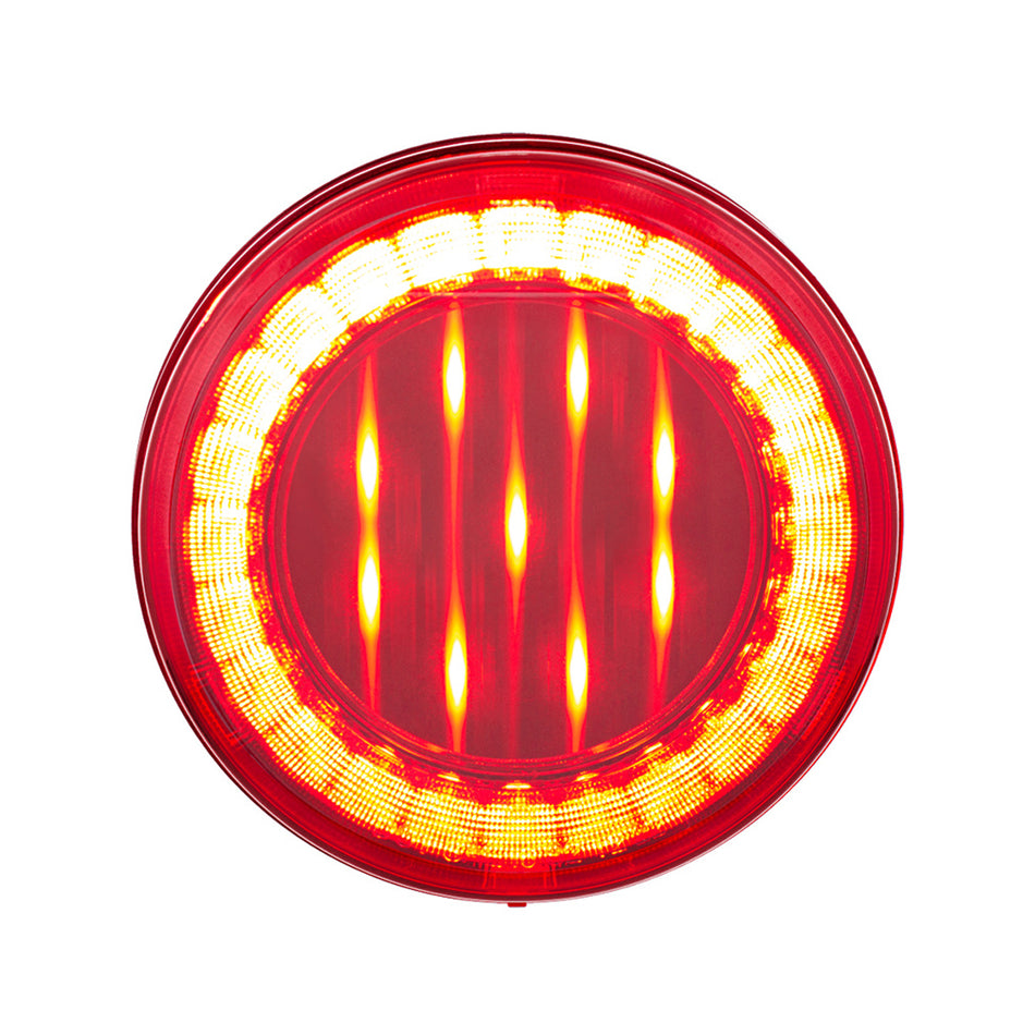 33 LED 4" Round Lumos Stop, Turn & Tail Light X-Series - Red LEDs (Red or Clear Lens) - Berube's Truck Accessories
