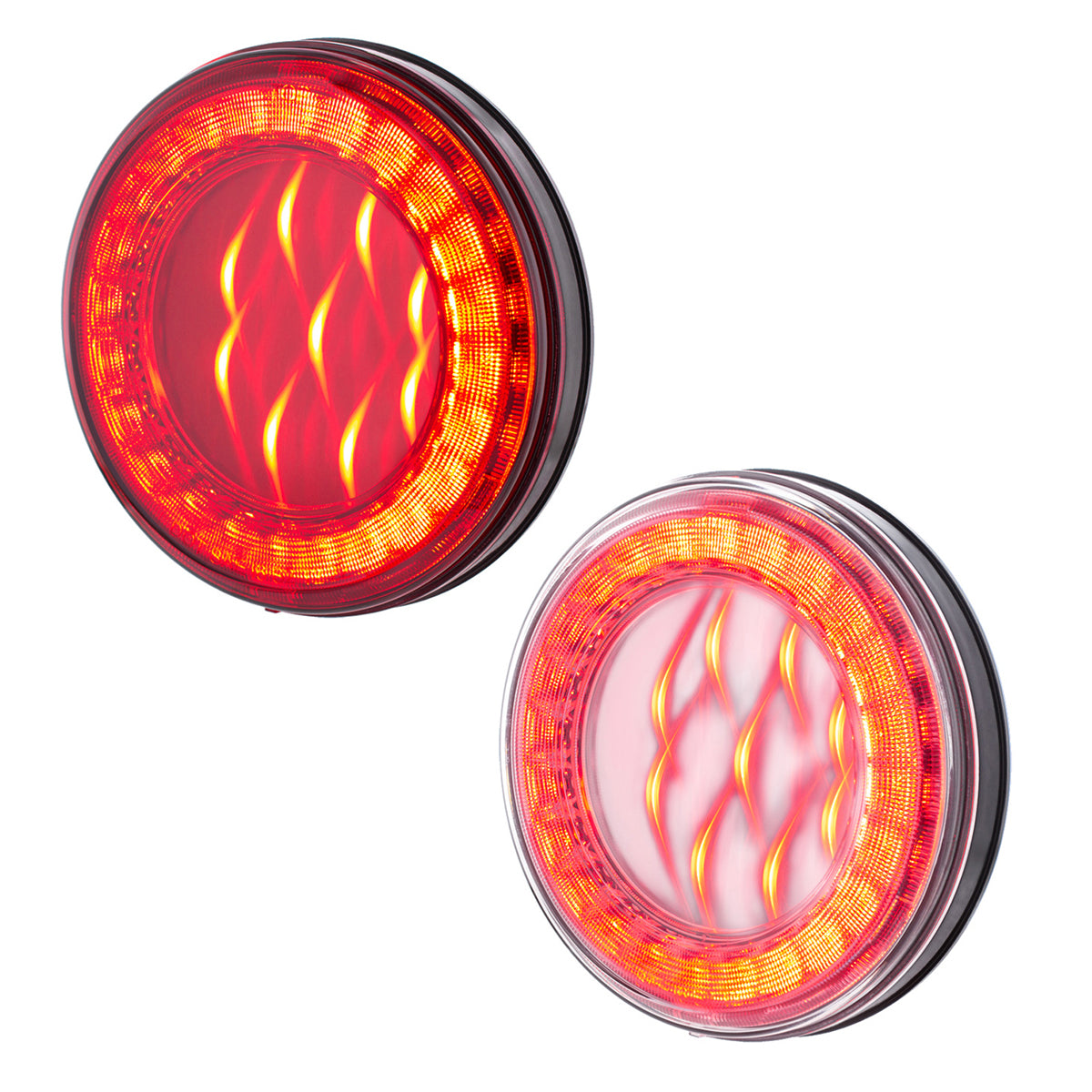 33 LED 4" Round Lumos Stop, Turn & Tail Light X-Series - Red LEDs (Red or Clear Lens) - Berube's Truck Accessories