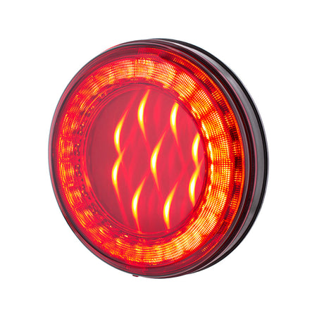 33 LED 4" Round Lumos Stop, Turn & Tail Light X-Series - Red LEDs (Red or Clear Lens) - Berube's Truck Accessories