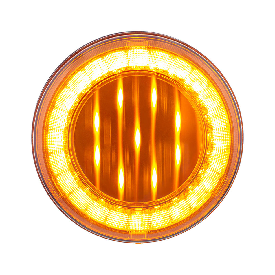 33 LED 4" Round Lumos Turn Signal Light X-Series - Amber LEDs (Amber or Clear Lens)