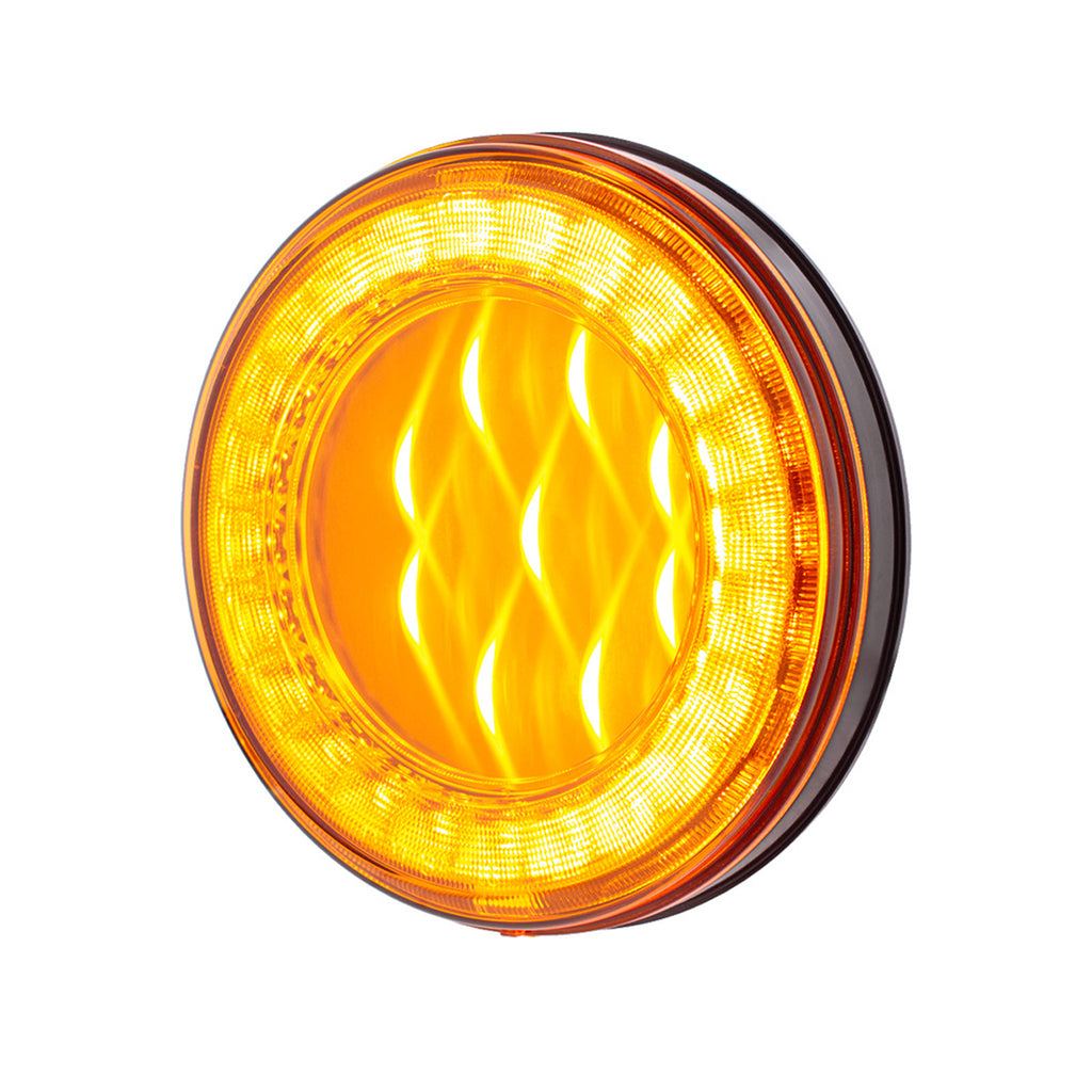 33 LED 4" Round Lumos Turn Signal Light X-Series - Amber LEDs (Amber or Clear Lens)