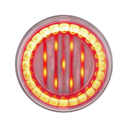 33 LED 4" Round Lumos Stop, Turn & Tail Light X-Series - Red LEDs (Red or Clear Lens) - Berube's Truck Accessories