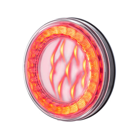 33 LED 4" Round Lumos Stop, Turn & Tail Light X-Series - Red LEDs (Red or Clear Lens) - Berube's Truck Accessories