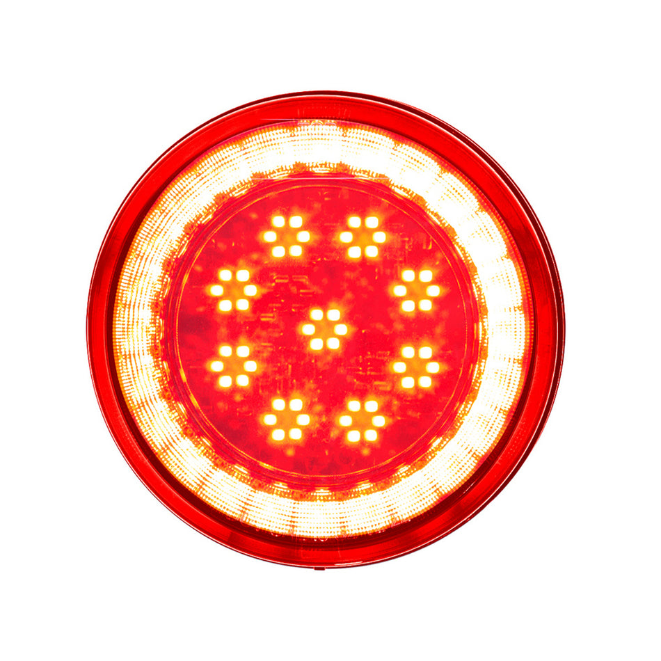 33 LED 4" Round Lumos Stop, Turn & Tail Light S-Series - Red LEDs (Red or Clear Lens)