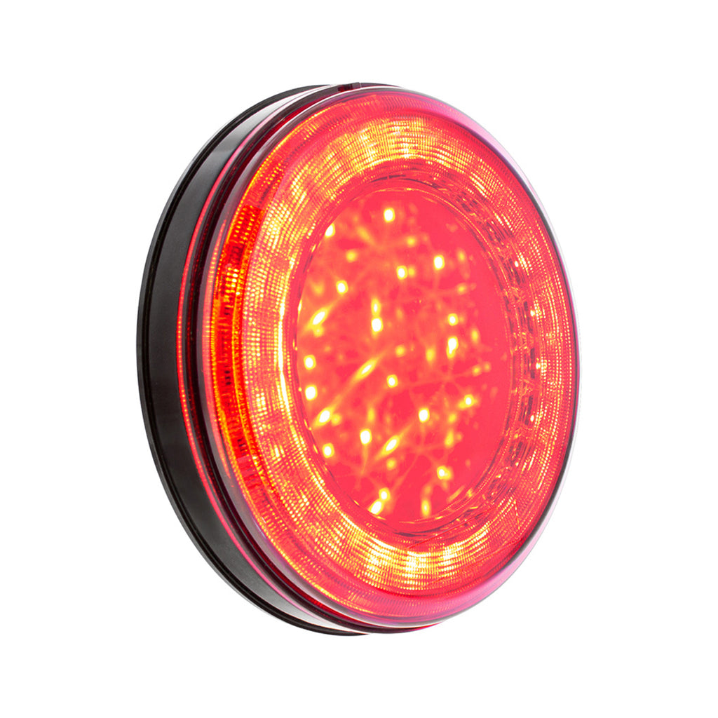 33 LED 4" Round Lumos Stop, Turn & Tail Light S-Series - Red LEDs (Red or Clear Lens)