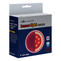 33 LED 4" Round Lumos Stop, Turn & Tail Light S-Series - Red LEDs (Red or Clear Lens)