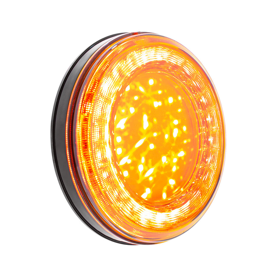 33 LED 4" Round Lumos Turn Signal Light S-Series - Amber LEDs (Amber or Clear Lens)