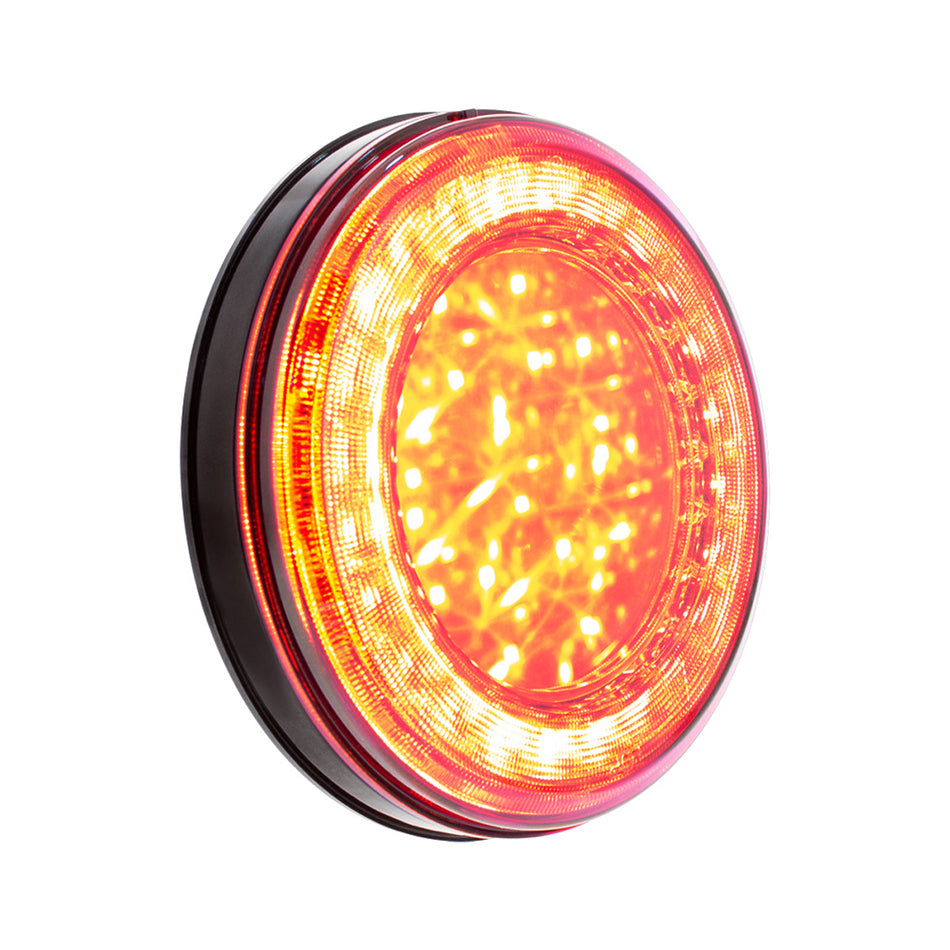 33 LED 4" Round Lumos Stop, Turn & Tail Light S-Series - Red LEDs (Red or Clear Lens)