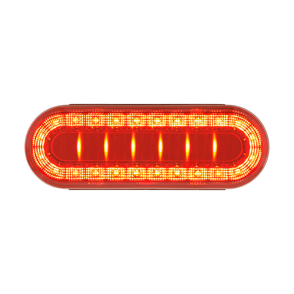 30 LED 6" Oval Lumos Stop, Turn & Tail Light I-Series - Red LEDs (Red or Clear Lens)