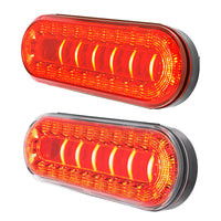 30 LED 6" Oval Lumos Stop, Turn & Tail Light I-Series - Red LEDs (Red or Clear Lens)