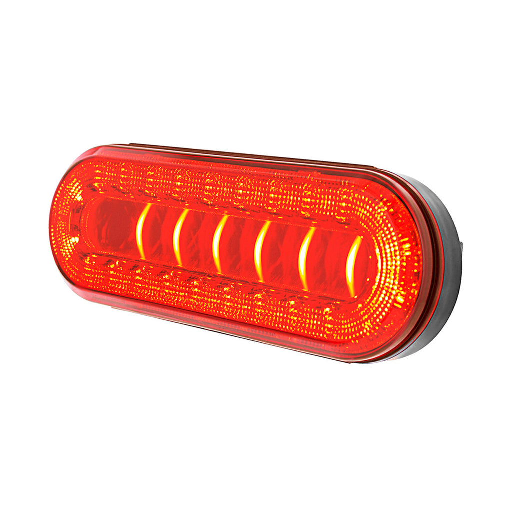 30 LED 6" Oval Lumos Stop, Turn & Tail Light I-Series - Red LEDs (Red or Clear Lens)