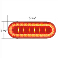 30 LED 6" Oval Lumos Stop, Turn & Tail Light I-Series - Red LEDs (Red or Clear Lens)