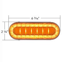 30 LED 6" Oval Lumos Turn Signal Light I-Series - Amber LEDs (Amber or Clear Lens)