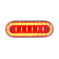 30 LED 6" Oval Lumos Stop, Turn & Tail Light I-Series - Red LEDs (Red or Clear Lens)