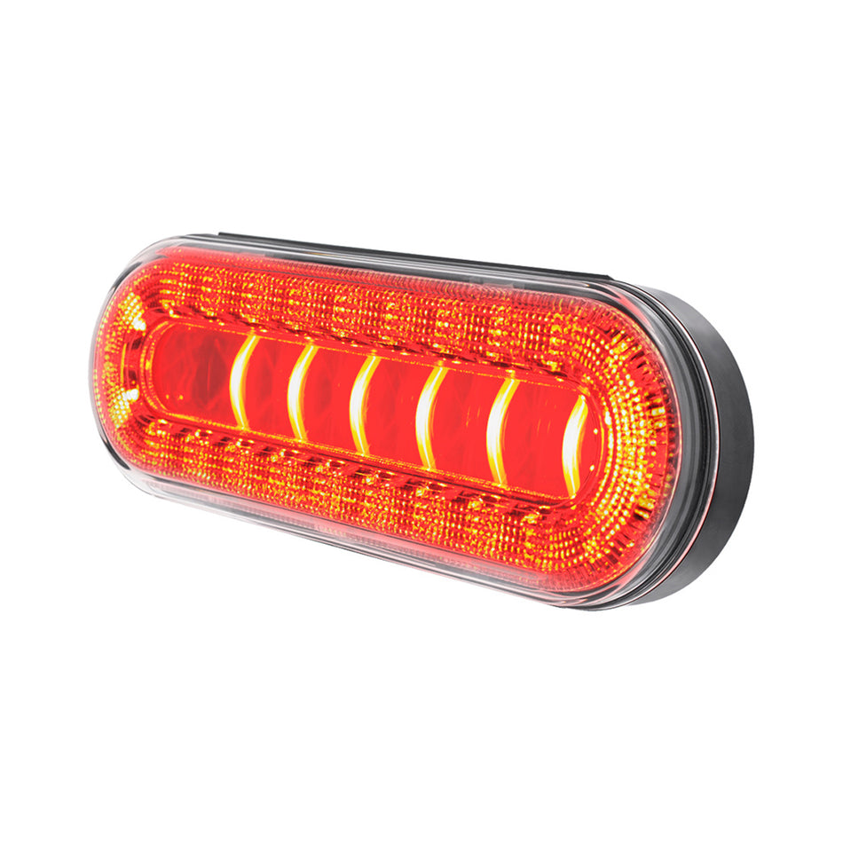 30 LED 6" Oval Lumos Stop, Turn & Tail Light I-Series - Red LEDs (Red or Clear Lens)