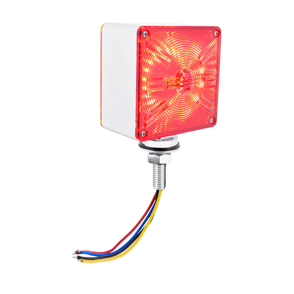48 LED Competition Series Mini Double Face Light - Amber & Red LEDs w Amber & Red Lens