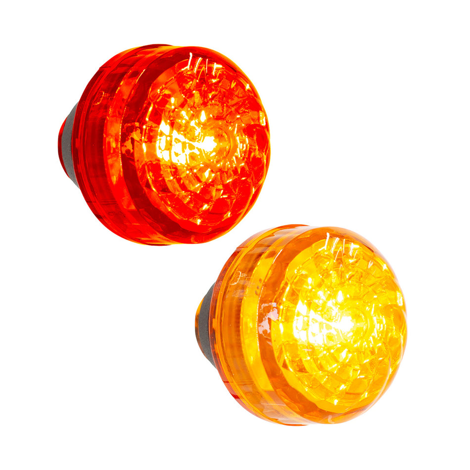 LED 1-1/4" Round Clearance/Marker Light - Amber LEDs/Amber Lens or Red LEDs/Red Lens