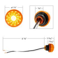 LED 1-1/4" Round Clearance/Marker Light - Amber LEDs/Amber Lens or Red LEDs/Red Lens