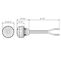 LED 1-1/4" Round Clearance/Marker Light - Amber LEDs/Amber Lens or Red LEDs/Red Lens