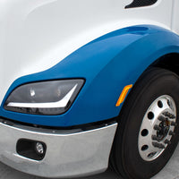 12 Amber LED Fender Turn Signal Light For Peterbilt 579 (2012-2021) & 587 (2012-2018) - Amber LEDs (Amber or Clear Lens) - Driver or Passenger Side